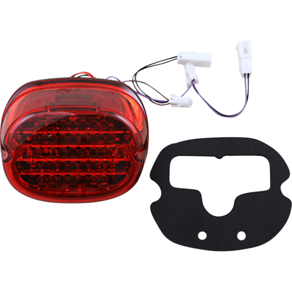 (image for) Custom Dynamics Low Profile LED Taillight with Turn Signals - No Window, Red Lens