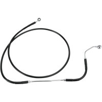 (image for) Black Vinyl-Coated Stainless Steel Front Brake Line Kit, +6" Ext