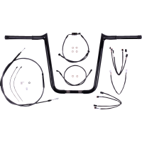 (image for) Viking Ape Hanger Bar Kit 14" - Black Chrome/Black Pearl