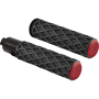 (image for) Arlen Ness Diamond Grips - Red Anodized