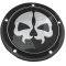 (image for) Split Skull Derby Cover, Black w/ Chrome Skull