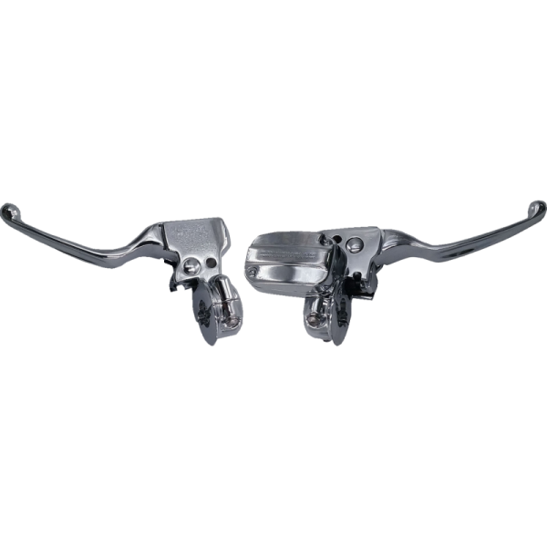 (image for) Drag Specialties Chrome Brake/Mechanical Clutch Control Kit