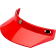 (image for) Red 3-Snap Visor