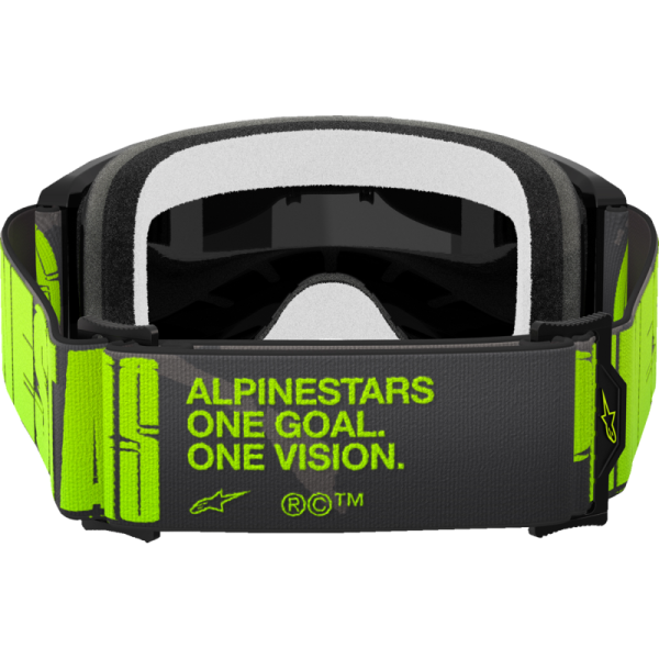 (image for) ALPINESTARS GOGGLES Alpinestars Vision 5 Goggle, Hollow Charcoal/Yellow Fluo with Mirror Silver Lens