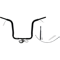 (image for) Fat Baggers Round Top EZ Install Handlebar 16" Gloss Black