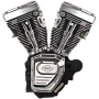(image for) T124LC Engine, Wrinkle Black/Chrome