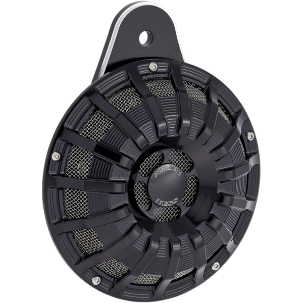 (image for) Arlen Ness Billet Horn Kit - 15-Spoke, Black Anodized