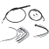 (image for) Burly Brand Black Handlebar Cable/Line Install Kit, For 16" Ape hanger bar