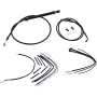 (image for) Burly Brand Black Handlebar Cable/Line Install Kit, For 16" Ape hanger bar