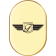 (image for) Right Rear Antenna Cover - Gold w/ Figurati Designs logo