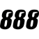 (image for) Slash Series Numbers - 6" Black - No. 8