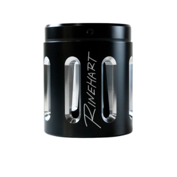 (image for) Rinehart Racing Slip-On Mufflers - 4.5" MotoPro45 black w/ Slot black end caps (pr.)