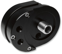 (image for) Offset Oil Filter Mount, Black Anodized