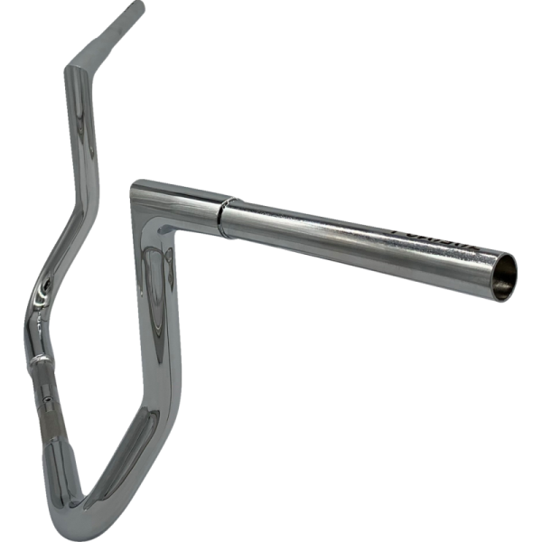 (image for) FAT BAGGERS INC EZ Install 1 1/4" Flat Top Handlebar Chrome 12" Rise