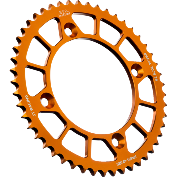 (image for) JT Sprockets RaceLite Orange Aluminum Rear Sprocket - 49T