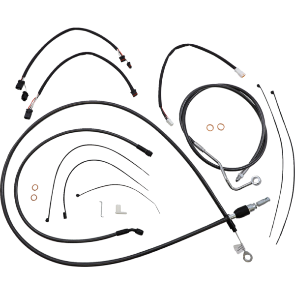 (image for) MAGNUM Black Pearl Handlebar Installation Kit (12"-14" Apes)