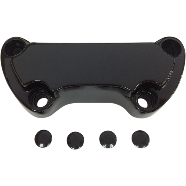 (image for) Drag Specialties Handlebar Clamp Scalloped Matte Black