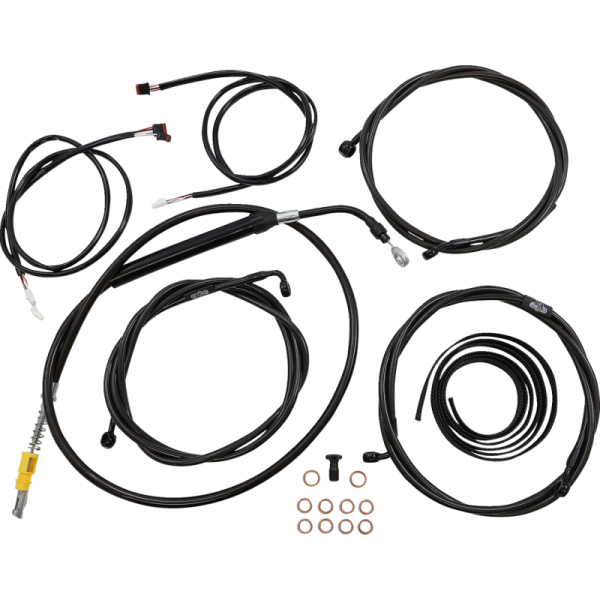 (image for) LA Choppers Midnight Braided Plug-and-Play Kit for 21-23 FLHTK/FLHX (15-17in.)