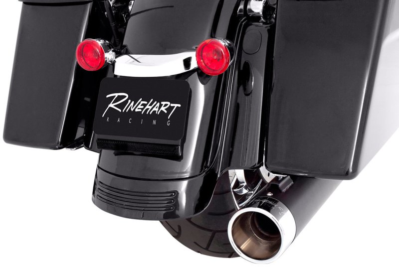 (image for) Rinehart Racing 2-Into-1 Black System with Chrome End Caps