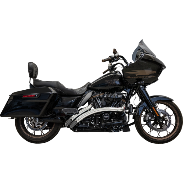 (image for) BASSANI XHAUST Sweeper Radial Exhaust, Chrome with Chrome Heat Shields