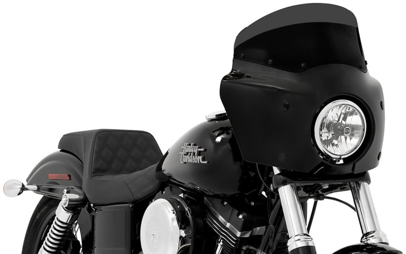 (image for) MEMPHIS SHADES HD 7" Dark black smoke Solid Windshield