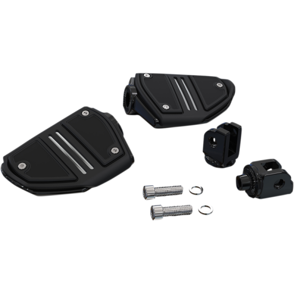 (image for) CIRO LLC Twin Rail Footrests, Black, Driver Mounts
