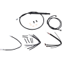 (image for) Burly Brand Black Handlebar Cable/Line Install Kit, For 14" Ape hanger bar