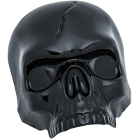 (image for) Horn Cover Black Chrome Skull