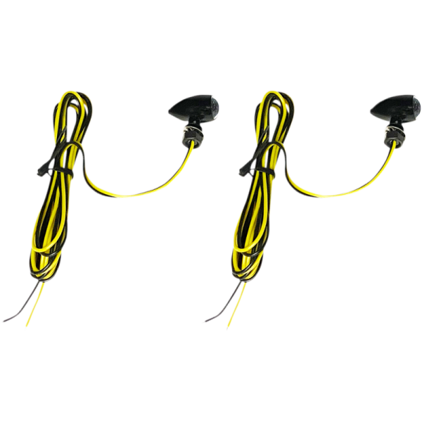 (image for) Custom Dynamics Micro Bullet LED Turn Signal, Amber, gloss black finish