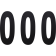 (image for) Standard Numbers - 8" Black - No. 0