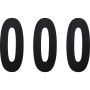 (image for) Standard Numbers - 8" Black - No. 0