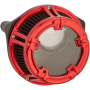(image for) Arlen Ness Method Clear Series Air Cleaner Kit - Red anodized