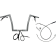 (image for) Chrome 12" Flat Top Handlebar Kit