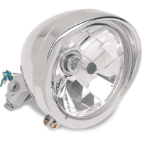 (image for) 5 3/4" Diamond-Style Headlight Assembly w/ Visor Bezel