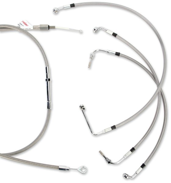 (image for) Burly Brand Ape Hanger Install Kit - Stainless Steel