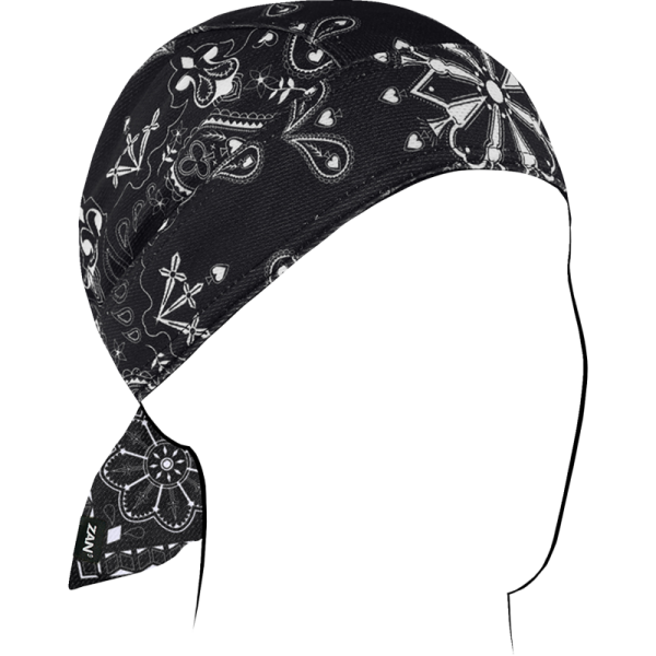 (image for) Zan Headgear Micro-Mesh Flydanna - Black paisley