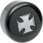 (image for) Black Powdercoat Horn Cover W/ Chrome Cross