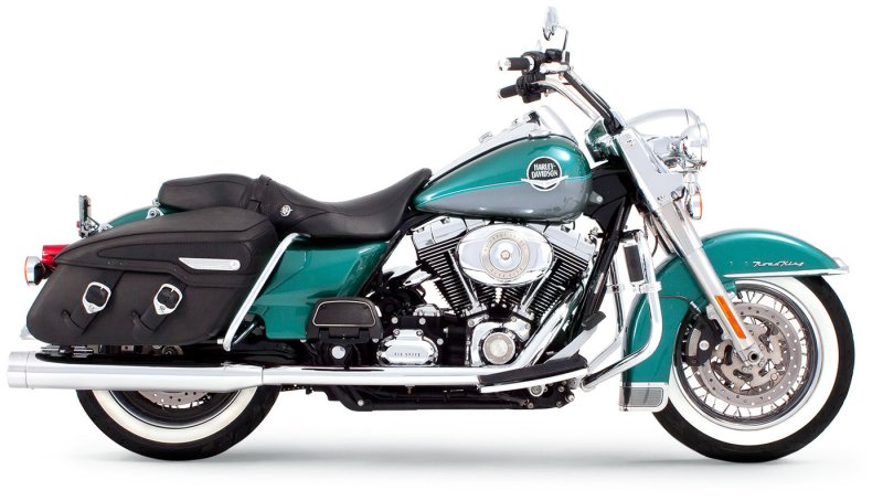 (image for) Rinehart Racing True Duals 4" Chrome System with Chrome End Caps