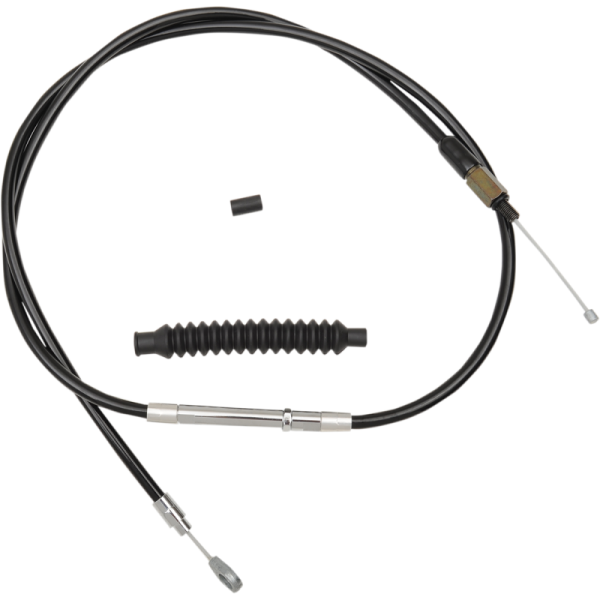 (image for) LA Choppers Black Vinyl/Stainless Braided Clutch Cable for 16 FLHR w/o ABS (12-14in.)