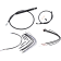 (image for) Burly Brand Black Vinyl Handlebar Cable and Brake Line Kit for Jail Bars, For 14" Jail bars
