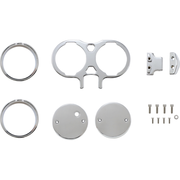 (image for) LA Choppers Dual Gauge Mount Chrome