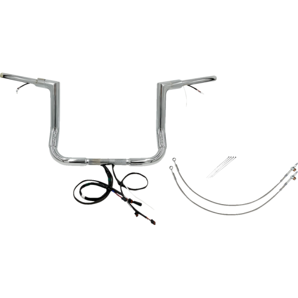 (image for) FAT BAGGERS INC Fat Baggers Flat Top EZ Install Handlebar 12" Chrome