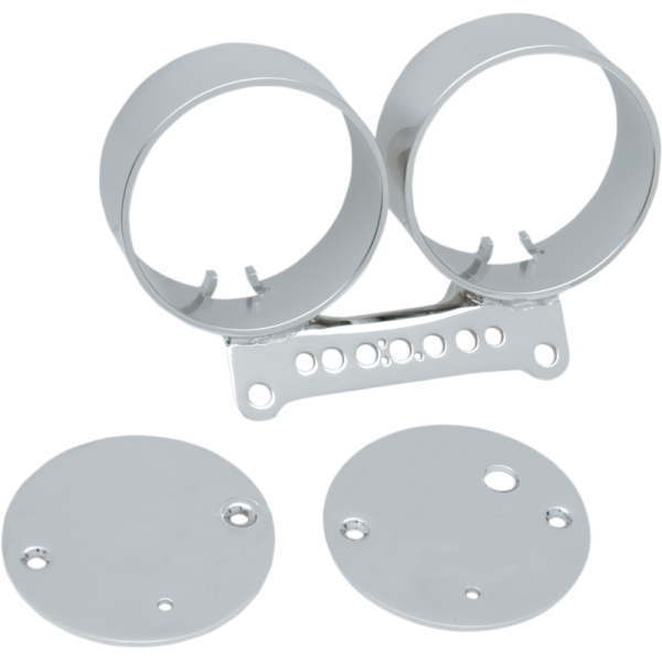 (image for) Drag Specialties Dual Gauge Bracket Chrome