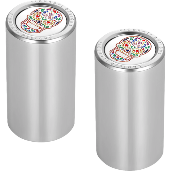 (image for) FIGURATI DESIGNS Docking Cover Mirror Polished w/ Sugar Skull