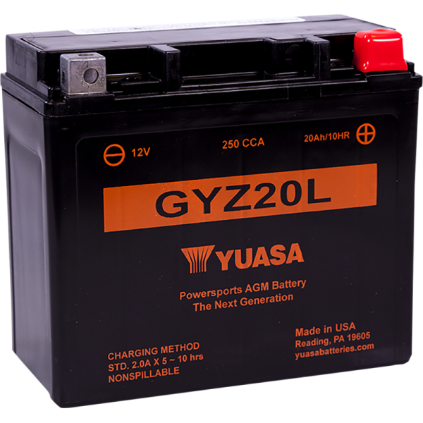 (image for) Yuasa GYZ Factory-Activated AGM Battery GYZ20L