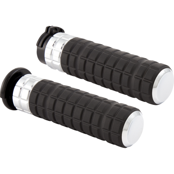 (image for) Arlen Ness Speedliner Grips - Chrome - 99-17 Twin Cam