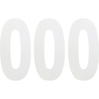 (image for) Standard Numbers - 6" White - No. 0