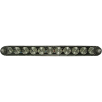 (image for) 14" long strip light, clear/11 red LED dual function