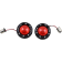 (image for) ProBeam Bullet Ringz Rear Turn Signal Inserts, Gloss Black/Red