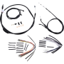 (image for) Burly Brand Black Handlebar Cable/Line Install Kit, For 16" Ape hanger bar